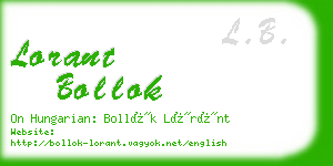 lorant bollok business card